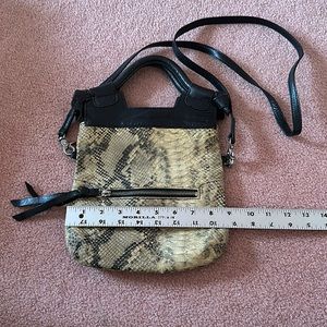Mini Foley + Corinna Snake Skin Print Bag